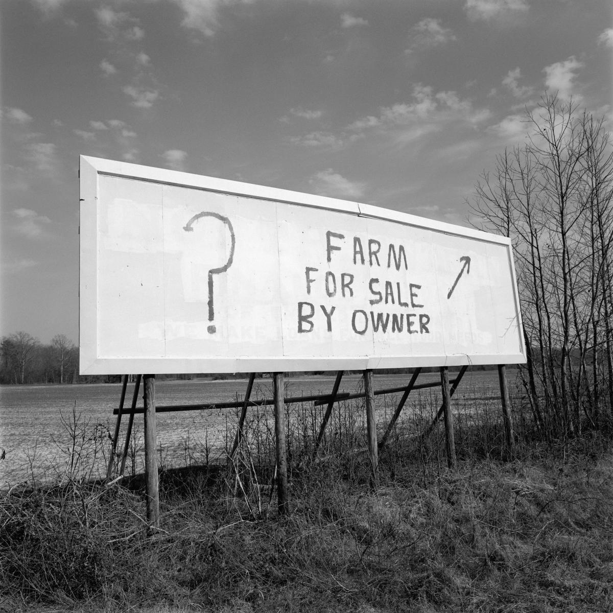 <p><center>Halifax County, North Carolina:</center></p>
" Farm for Sale" billboard. : Images : AMERICAN BLACK FARMERS PROJECT - John Ficara