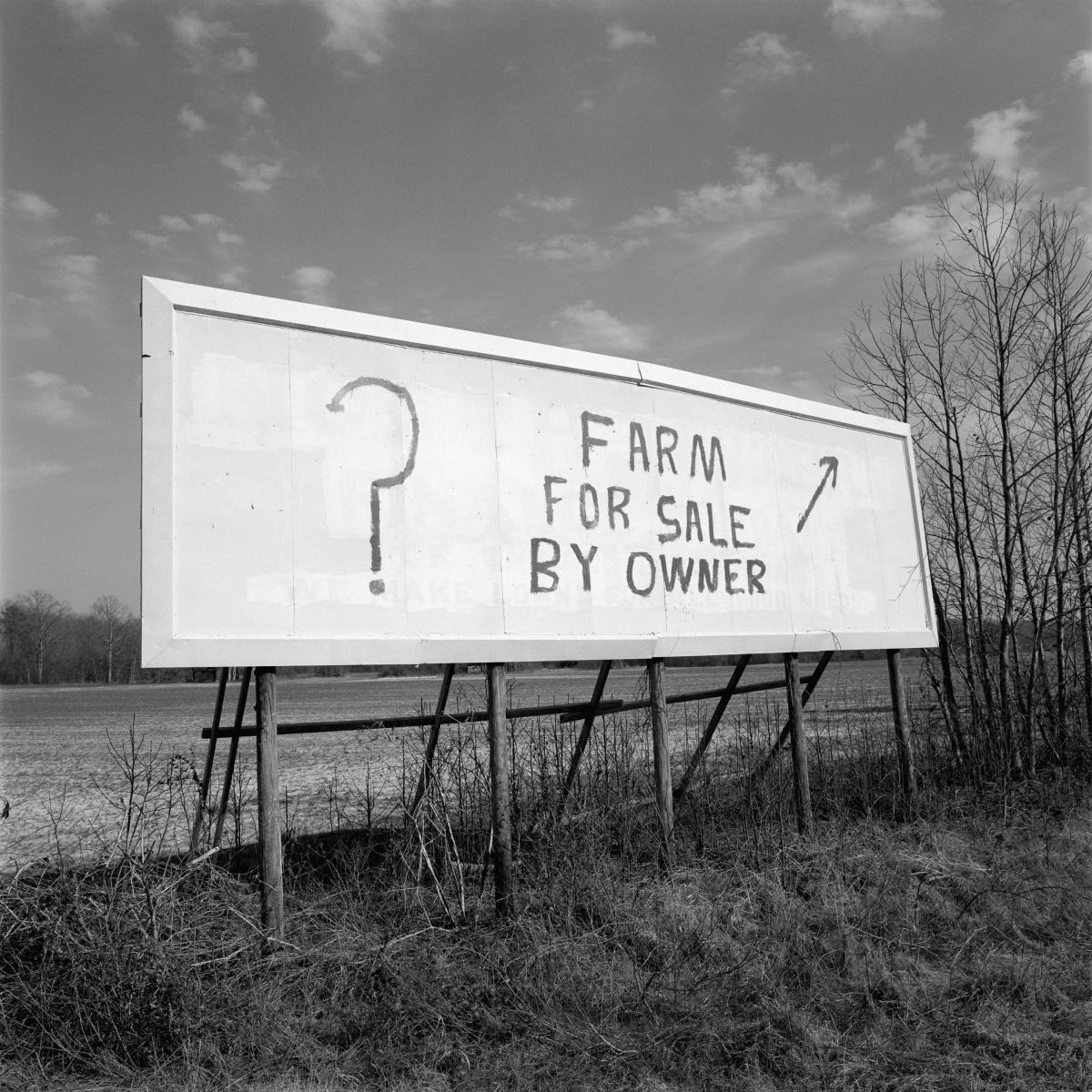 <p><center>Halifax County, North Carolina:</center></p>
" Farm for Sale" billboard. : Images : AMERICAN BLACK FARMERS PROJECT - John Ficara